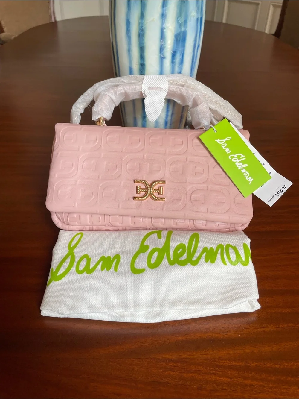 Sam Edelman Kia Small Crossbody Bag in Pink Sand/Blush. NWT